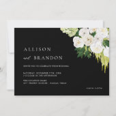 Elegante Grüne Hochzeit Einladung mit Foto (Vorderseite)