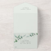 Elegante Grüne Hochzeit in einer Einladung (Außenbereich)