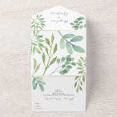 Elegante Grüne Hochzeit in einer Einladung (Außenbereich)