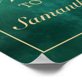 Elegante Grüne Hochzeit Poster (Ecke)
