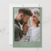 Elegante, grüne Hochzeit speichern Sie das Datum (Rückseite)