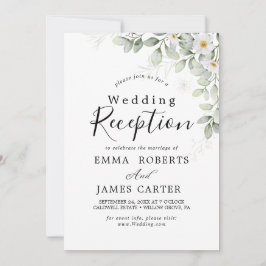 Elegante Grüne Hochzeitsempfehlung Einladung