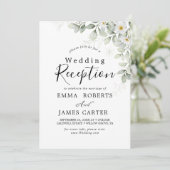 Elegante Grüne Hochzeitsempfehlung Einladung (Stehend Vorderseite)