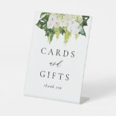 Elegante Grüne Hochzeitskarten und Geschenke Sockelschild (Vorderseite)