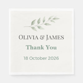 Elegante grüne Hochzeitsservietten Serviette