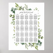 Elegante Grüne Hochzeitsstiftung Poster (Vorne)