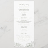 Elegante grüne Hortensien-Hochzeitsprogramm Floral Programm (Rückseite)