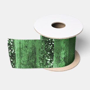Elegante grüne Imitate Glitzer und Paint Textures Satinband