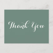 Elegante grüne Imitate - Goldene Script-Hochzeit V Postkarte (Vorderseite)