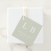 Elegante grüne Initialen Geschenkanhänger (Beispiel)