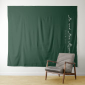 Elegante grüne Kalligrafie Wandteppich (Beispiel (Horizontal))
