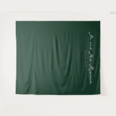 Elegante grüne Kalligrafie Wandteppich (Vorderseite (Horizontal))