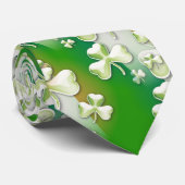 Elegante grüne Kleeblatt-Krawatte Krawatte (Gerollt)