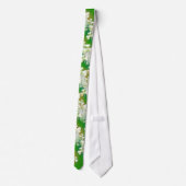 Elegante grüne Kleeblatt-Krawatte Krawatte (Rückseite)