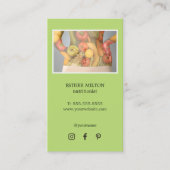 Elegante grüne Körperernährung Visitenkarte (Vorderseite)