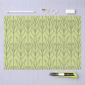 Elegante Grüne Kunst Déco Blumenmuster Design Mode Seidenpapier (Handwerk)