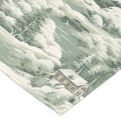 Elegante Grüne Landschaft Mittelgroßer Tischläufer (Ecke)