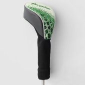 Elegante grüne Leoparddrucke Golf Headcover (angewinkelt)