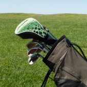 Elegante grüne Leoparddrucke Golf Headcover (In SItu)