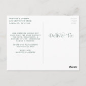 Elegante grüne Liebe und vielen Dank für Ihre Hoch Postkarte (Rückseite)