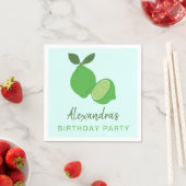 Elegante grüne Limette-Party Serviette (Beispiel)