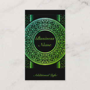 Elegante grüne Medaillon Visitenkarte 2