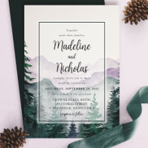 Elegante grüne Misty Mountain Forest Wedding