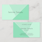 Elegante, grüne, moderne, einfache Designvorlage Visitenkarte (Vorne/Hinten)