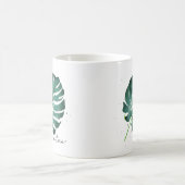 Elegante Grüne Monstera Pflanze Kaffeetasse (Mittel)