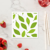 Elegante grüne Naturblätter Serviette (Beispiel)