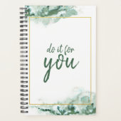 Elegante grüne Ombre Marmor Machen Sie es für Sie  Planer (Vorderseite)