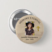 Elegante Grüne Orthodoxe Christliche Beerdigung Button (Vorne & Hinten)