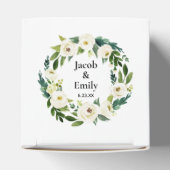 Elegante Grüne Personalisierte Namen Datum Hochzei Geschenkschachtel (Oben)