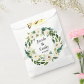 Elegante Grüne Personalisierte Namen Datum Hochzei Geschenktütchen (Versiegelt)