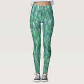 Elegante Grüne Pinien| Leggings (Vorderseite)