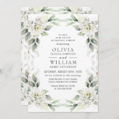 Elegante Grüne PROBE Golden Greenery Einladung (Vorne/Hinten)