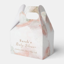 Elegante grüne Rosa Aquarell Agate Baby Dusche