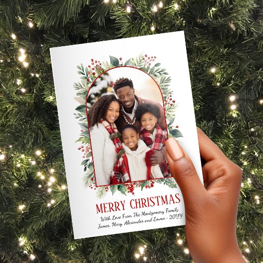 Elegante Grüne Rote Foto Weihnachten