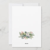 Elegante Grüne Rote Foto Weihnachten (Rückseite)