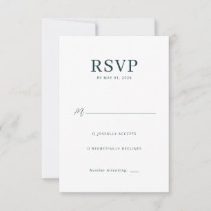 Elegante grüne RSVP-Karte RSVP Karte