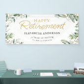 Elegante Grüne Ruhestandsfeier Banner (Messe)