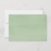 Elegante Grüne Rustikale Beerdigung Dankeskarte (Rückseite)