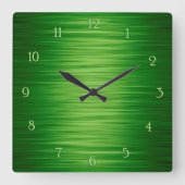 Elegante, grüne, schattige Wanduhr (Vorderseite)