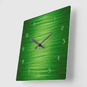 Elegante, grüne, schattige Wanduhr (Winkel)