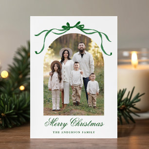 Elegante grüne Schleife Weihnachten 4 Fotos
