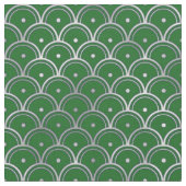 Elegante Grüne Silber im Tessin Stoff (Nahaufnahme)