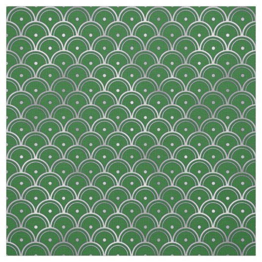 Elegante Grüne Silber im Tessin Stoff (Muster)