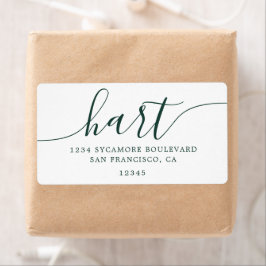 Elegante grüne Skript-Familien-Adresse