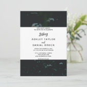 Elegante grüne Sonnenblume Blumen Sommer Hochzeit Einladung (Stehend Vorderseite)