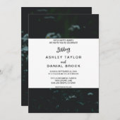 Elegante grüne Sonnenblume Blumen Sommer Hochzeit Einladung (Vorne/Hinten)